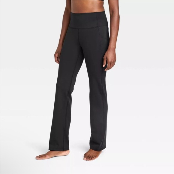 all in motion Pants - all in motion Black Boot-Cut Flare Workout Pants